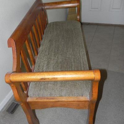LOT 1  POWELL WOODEN BENCH