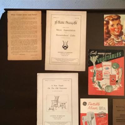 LOT # 539 Antique Kitchen Cooking Pamphlets / Advertising 