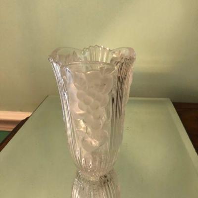 Glass Vase with Art Deco-Style Design