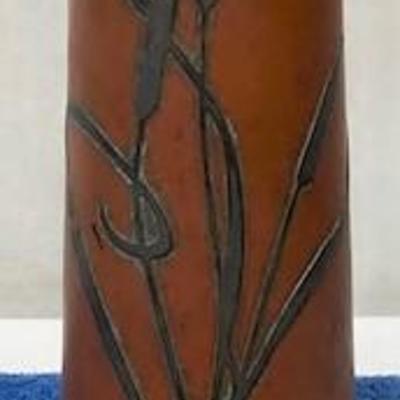 LOT#78: Silver Crest Vase Sterling Over Bronze (Large Form)