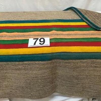 LOT#79: Colorful Heavy Wool Blanket