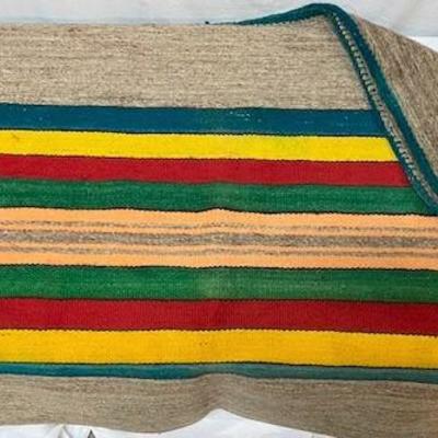 LOT#79: Colorful Heavy Wool Blanket