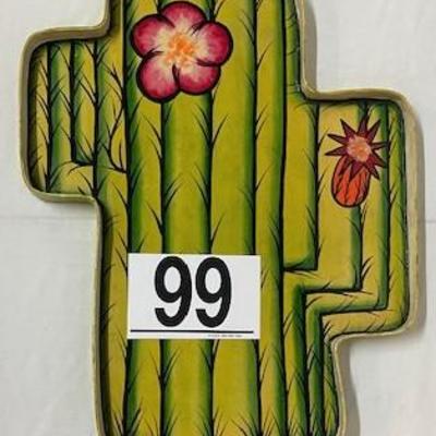 LOT#99: Mid Century Blooming Cactus Bar Tray