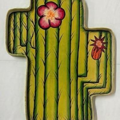 LOT#99: Mid Century Blooming Cactus Bar Tray