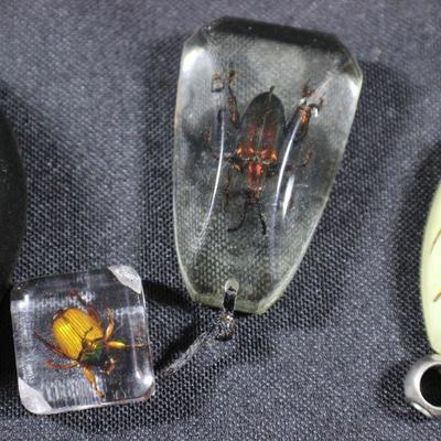 LOT#112: Bug/Insect Pendent & Paperweight Lot