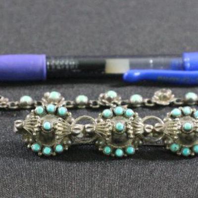 LOT#126: Sterling Pin & Bracelet Set