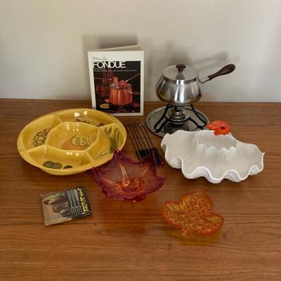 Lot 15 - Vintage MCM Party Serving Dishes and Accessories