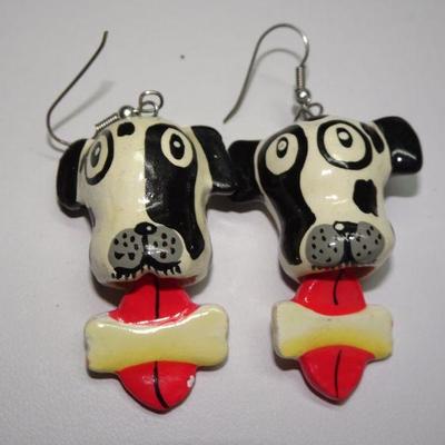 You Ain't Nothin but a Hound Dog Pup Dangle Earrings (light weight)