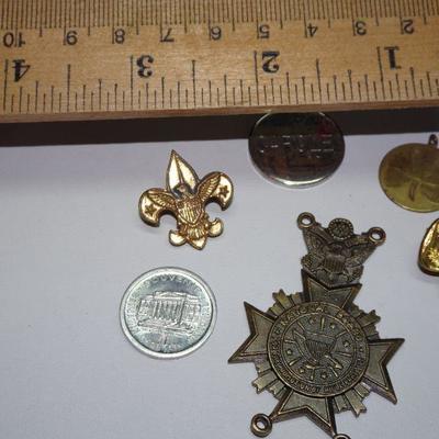 Boy-scout & Fraternal Pins and Charm Lot