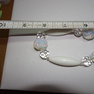 Iridescent Glass Beaded Necklace 