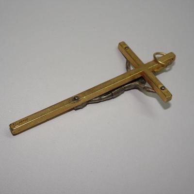 Small Gold Tone Crucifix, Made in Italy 