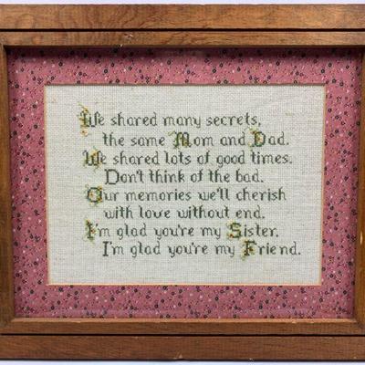 Framed Cross Stitch 