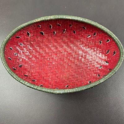WATERMELON WICKER BOWL