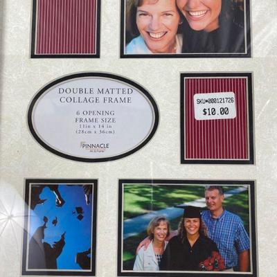 DOUBLE MATTED COLLAGE FRAME 6 OPENING FRAME 11 X 14 