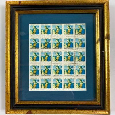 U.S. STAMPS - 22 CENT CHRISTMAS PERUGINO FRAMED