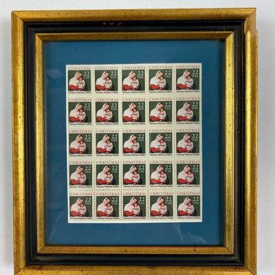 CHRISTMAS MORONI NATIONAL GALLERY 1987 22 CENT US #2367 FRAMED