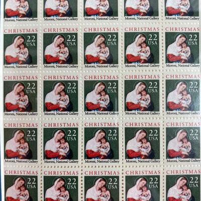 CHRISTMAS MORONI NATIONAL GALLERY 1987 22 CENT US #2367 FRAMED