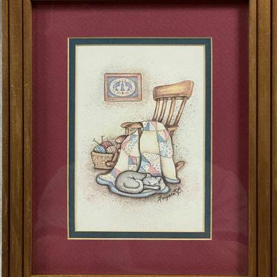 8 X 10 FRAME WITH 5 X 7 MARGARET B. PRINT 