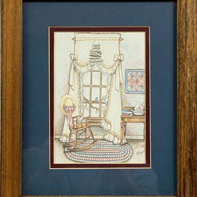 8 X 10 PICTURE FRAME WITH 5 X 7 MARGARET B. PRINT