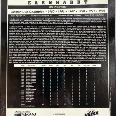 PAIR OF 8X10 DALE EARNHARDT RACE CARDS 1/80000