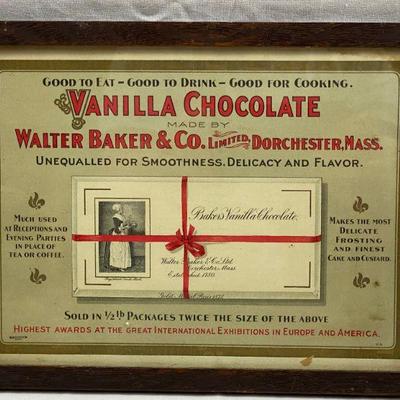 8 X 10  WALTER BAKER & COMPANY ADVERTISEMENT