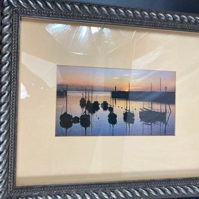 BOATS ON THE WATER PRINT FRAMED 16 X 20