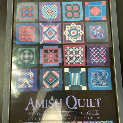 AMISH QUILT COLLECTION POSTER BY LANCASTER PENNSYLVANIA 18 1/2 X 23 3/4