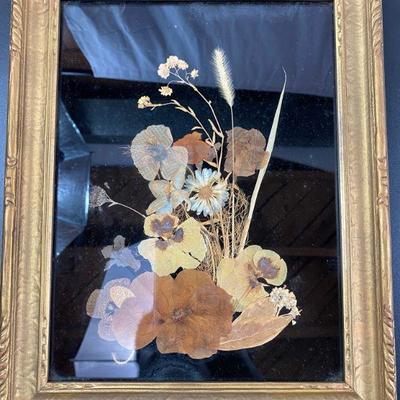 PRESSED FLOWER ART FRAMED 8 1/2 X 11 1/2
