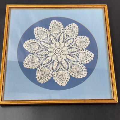 FRAMED CROCHETED ORIGINAL DECAGON