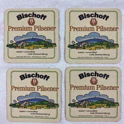 SET OF FOUR (4) BISCHOFF PREMIUM PILSENER NATUR-VERWOHNT VOM DONNERSBERG