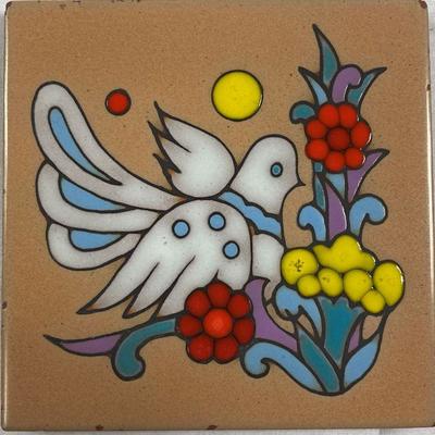 MASTERWORKS HANDCRAFTED ART TILES CERAMIC TILE TRIVET