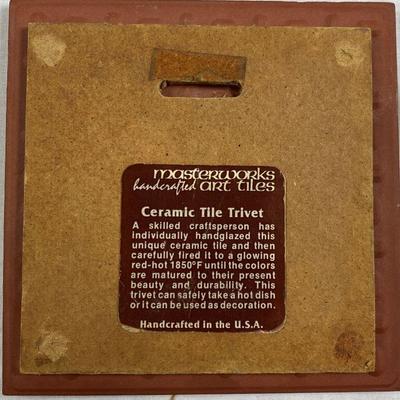MASTERWORKS HANDCRAFTED ART TILES CERAMIC TILE TRIVET