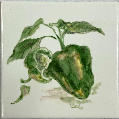 PAINTED TILE "PEPPERS" BY LEDO?