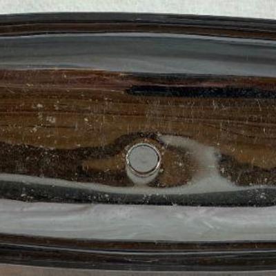 VINTAGE MILBERN CREATIONS WOOD METAL SERVING TRAY DISH