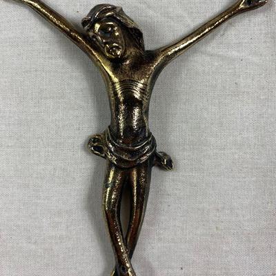 SOLID BRASS WALL HANGING JESUS FIGURE