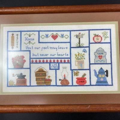 FRAMED CROSS STITCH 8 X 14