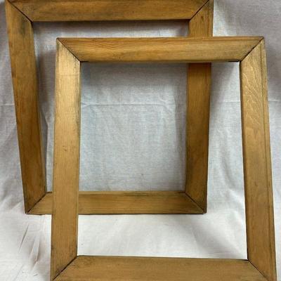 PAIR OF HAND MADE WOOD PICTURE FRAMES