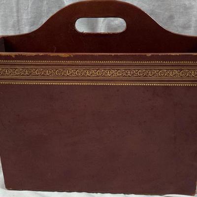 VINTAGE BROWN MAGAZINE HOLDER