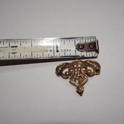 Victorian Gold Tone Pin