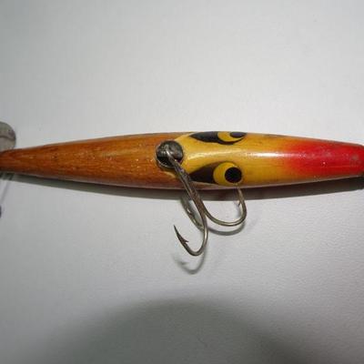 Fishing Tackle Orange & Yellow with spinner