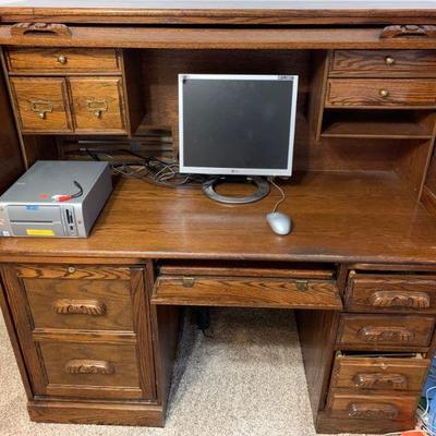 Roll Top Computer Desk 