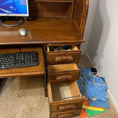 Roll Top Computer Desk 