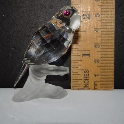 Swarovski Crystal Parrot Figurine, Swarovski Crystal Bird, Swarovski Glass Ornament, 119443