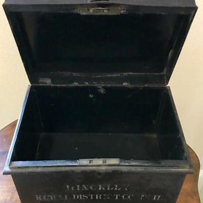 Vintage Metal Box Hinckley Rural District Council (England)