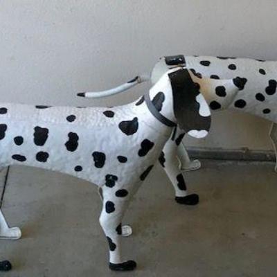 Two Decorative Metal Dalmatians