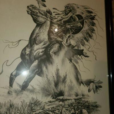 Signed Drawing Horse 