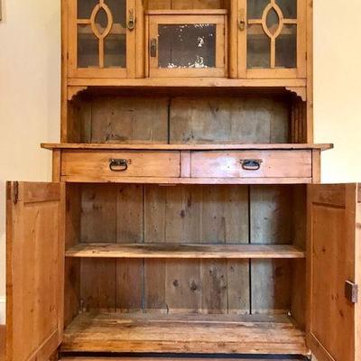 Antique China Hutch WIth Wine Storage