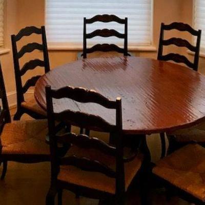 Round Dining Table With Nine Chairs