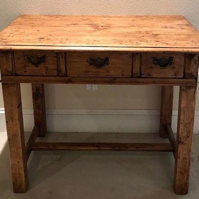 Small Antique Desk With Three Drawers