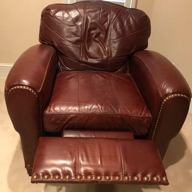 Motioncraft Leather Recliner With Studded Accents